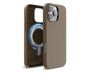 Elago Magnetic Leather do iPhone 16 Pro Max Taupe - Etui i futerały do telefonów - miniaturka - grafika 1
