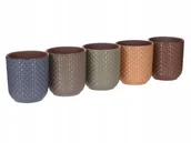 Donice - Doniczka osłonka ceramiczna okrągła Wzór 12,5x13,5 - miniaturka - grafika 1