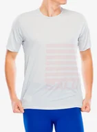 Koszulki sportowe męskie - Koszulka do biegania Salomon Sense Aero S/S GFX - gray - miniaturka - grafika 1