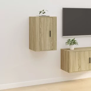 Lumarko Wisząca szafka telewizyjna, dąb sonoma, 40x34,5x60 cm - Szafki RTV - miniaturka - grafika 1