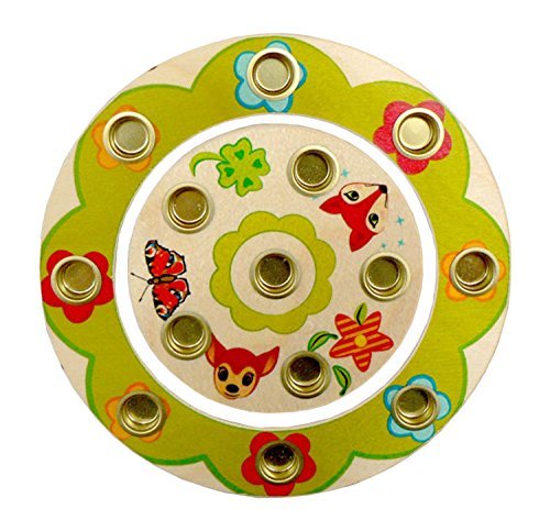 Hess Holzspielzeug 15645 - kolczyki urodzinowe z drewna zwierzęta leśne, ok. 16 cm