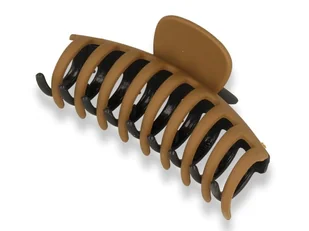 Orientana, Klamra spinka do włosów dwukolorowa brązowo-czarna - Ozdoby do włosów - miniaturka - grafika 1