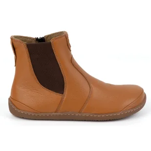 Olivier Damskie buty barefoot sztyblety z zamkiem ocieplane 1263 rude pomarańczowe - Półbuty damskie - miniaturka - grafika 1