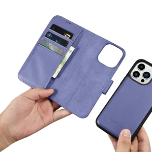 iCarer Wallet Case 2in1 etui iPhone 14 Pro Max skórzany pokrowiec z klapką Anti-RFID jasnofioletowy (WMI14220728-LP) - Etui i futerały do telefonów - miniaturka - grafika 15