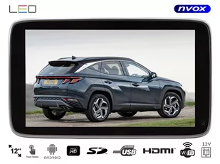 Monitor samochodowy zagłówkowy LED 12" Full HD z systemem ANDROID oraz USB SD FM BT WiFi 12V - Car Video - miniaturka - grafika 2