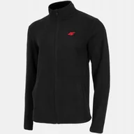 Bluzy męskie - Bluza Męska 4F Polarowa Polar Rozpinany Bez Kaptura Termoaktywny M460 Czarny XL - miniaturka - grafika 1