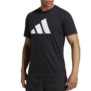 Koszulki sportowe męskie - Koszulka adidas Train Essentials Feelready Logo Training IB8273 - czarna - Adidas - miniaturka - grafika 1