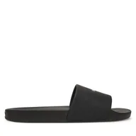Klapki i japonki męskie - Klapki Calvin Klein Pool Slide W/ Ck Square HM0HM01754 Czarny - miniaturka - grafika 1