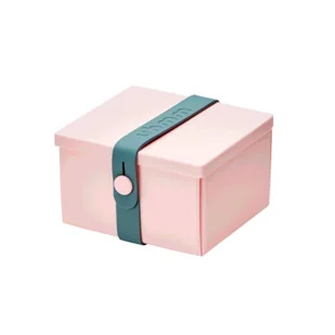 No.02 pudełko na sery z opaską Uhmm - pink / petrol - Pojemniki kuchenne - miniaturka - grafika 1