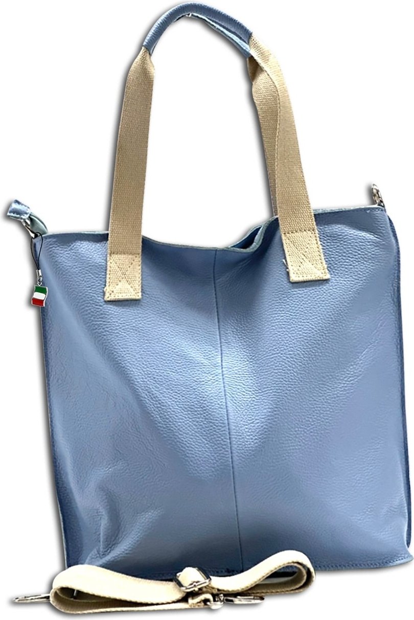 Wielokolorowy skórzany plecak miejski Florence stripe zip OTF161H