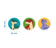 Gumki biurowe - PG154-06 DINOSAUR gumka do ścierania 30 x 30 mm 3 szt. - miniaturka - grafika 1