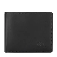 Portfele - Męski portfel mały ze skóry czarny - miniaturka - grafika 1