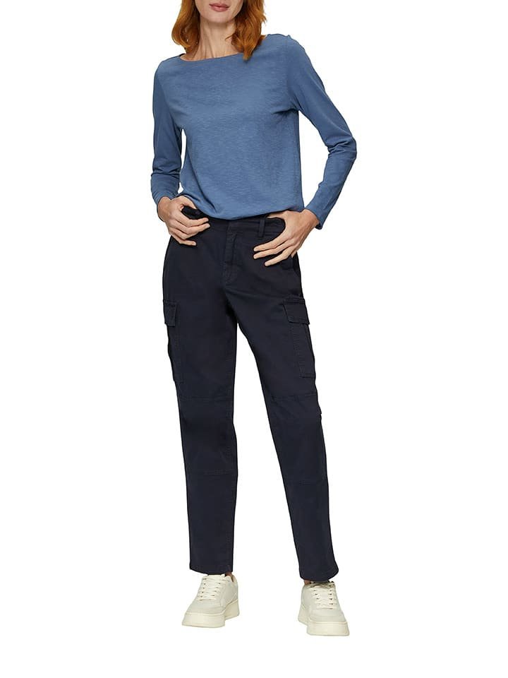 s.Oliver Bojówki - Regular fit - w kolorze granatowym