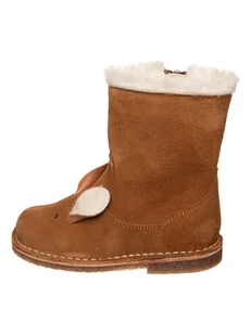 kmins Skórzane kozaki zimowe w kolorze jasnobrązowym - Kozaki damskie - miniaturka - grafika 1