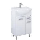 Szafki łazienkowe - Szafka podumywalkowa Iga 55 2D 1S White HG NN Elita - miniaturka - grafika 1