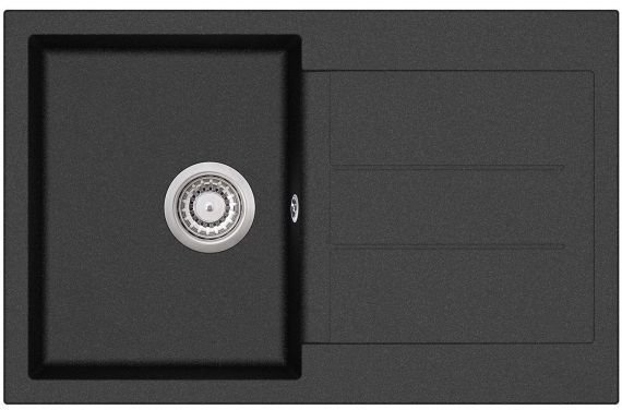 Helika Zlewozmywak TESSA SQT101-601AWP PushControl BLACK METALIK