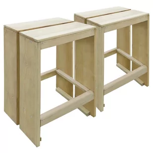vidaXL Ogrodowe stołki barowe, 2 szt., impregnowane drewno sosnowe FSC - Fotele i krzesła ogrodowe - miniaturka - grafika 1