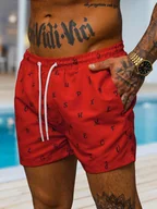 Kąpielówki męskie - Spodenki kąpielowe męskie czerwone OZONEE O/MTK3218 - Ozonee - miniaturka - grafika 1