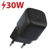 Ładowarki do telefonów - Ładowarka sieciowa GoGEN ACHPD130, 1xUSB-C PD, 30W (ACHPD130B) Czarna - miniaturka - grafika 1