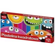 Masy plastyczne - Mona Plastelina kwadratowa 12 kolorów - miniaturka - grafika 1