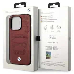 Etui na telefon BMW BMHMP14X22RPSR do Apple iPhone 14 Pro Max 6,7" burgundowy/burgundy Leather Seats Pattern MagSafe - Etui i futerały do telefonów - miniaturka - grafika 8