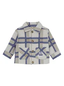 Bluzy i sweterki niemowlęce - Noppies Kurtka koszulowa w kolorze niebiesko-szarym - miniaturka - grafika 1