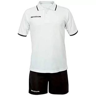 Givova piłka nożna zestaw uliczny unisex – dla dorosłych, uniseks dla dorosłych, ulica, wielokolorowe (Bianco/Nero), XXXXL - Zestawy męskiej odzieży sportowej - miniaturka - grafika 1