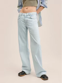 Spodnie damskie - Mango Jeansy Loise 27014767 Niebieski Wide Leg - grafika 1