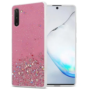 Pokrowiec Do Samsung Galaxy NOTE 10 Etui w Różowy z Brokatem Glitter Obudowa Case Cover TPU Cadorabo - Etui i futerały do telefonów - miniaturka - grafika 1