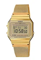 Moda i Uroda OUTLET - CASIO damski zegarek cyfrowy z paskiem ze stali nierdzewnej A700WEMG-9AEF - miniaturka - grafika 1