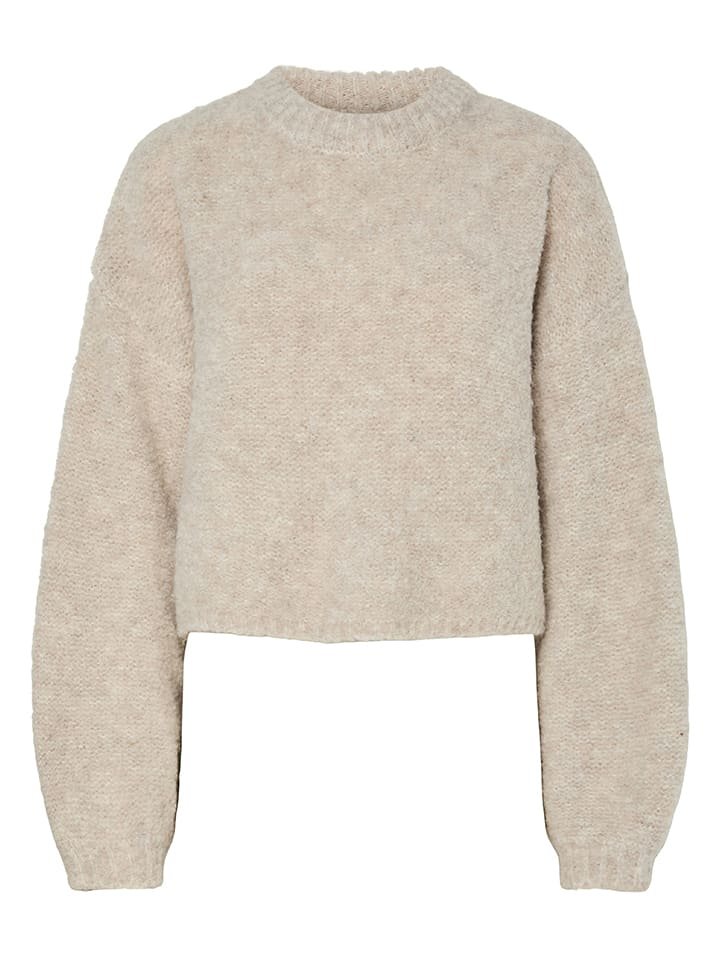Pieces Sweter w kolorze beżowym