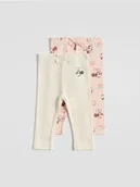 Komplety dla niemowląt - Reserved - Legginsy Minnie Mouse 2 pack - złamana biel - miniaturka - grafika 1