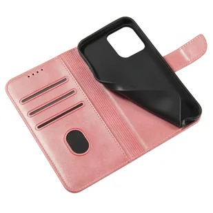 Magnet Case elegancki futerał etui pokrowiec z klapką i funkcją podstawki iPhone 13 Pro różowy - Etui i futerały do telefonów - miniaturka - grafika 5