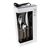 Sztućce dla dzieci - Zestaw sztućców 24 szt. Amsterdam - efekt drewna - pudełko - Jean Dubost - miniaturka - grafika 1