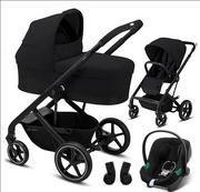 Wózki dziecięce - Cybex Balios S 3w1 Deep Black - miniaturka - grafika 1