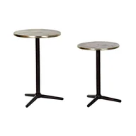 Ławy i stoliki kawowe - Emaga Komplet 2 Stolików DKD Home Decor Czarny Złoty Aluminium (40 x 40 x 61 cm) (2 pcs) - miniaturka - grafika 1