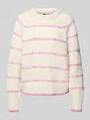 Swetry damskie - Sweter z dzianiny o kroju regular fit z raglanowymi rękawami model ‘NELIA’ - miniaturka - grafika 1