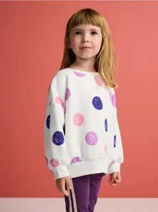 Reserved - Bawełniana bluza we wzór - złamana biel - Bluzy dla dziewczynek - miniaturka - grafika 1