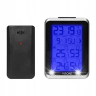 Stacje pogodowe - STACJA POGODOWA POGODY TERMOMETR HIGROMETR ZEGAR - miniaturka - grafika 1