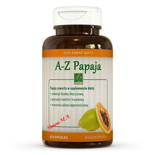 A-Z Medica A-Z Papaja x 60 kaps - Odchudzanie i oczyszczanie - miniaturka - grafika 1