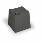 Taborety i hokery - B2B Partner Plastikowy taboret BUTTON, szary 488033 - miniaturka - grafika 1