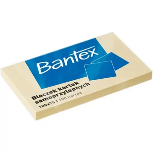 Bantex BLOCZKI SAMOPRZYLEPNE 100X75MM 100 KARTEK ŻÓŁTE zakupy dla domu i biura 400086387 - Notesy i bloczki - miniaturka - grafika 2