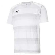 Koszulki męskie - PUMA PUMA Koszulka męska Teamvision Jersey Puma White-glacier Gray-puma Black S 704921 - miniaturka - grafika 1