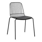 Krzesła - Intesi Krzesło Willy Black z poduszką PU - miniaturka - grafika 1