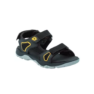 Buty dla dziewczynek - Sandały dziecięce Jack Wolfskin TARACO BEACH SANDAL K black / burly yellow XT - 30 - grafika 1