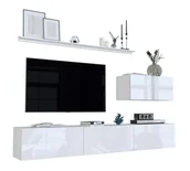 Meblościanki - Meblościanka modułowa biały połysk W6-R94 - miniaturka - grafika 1