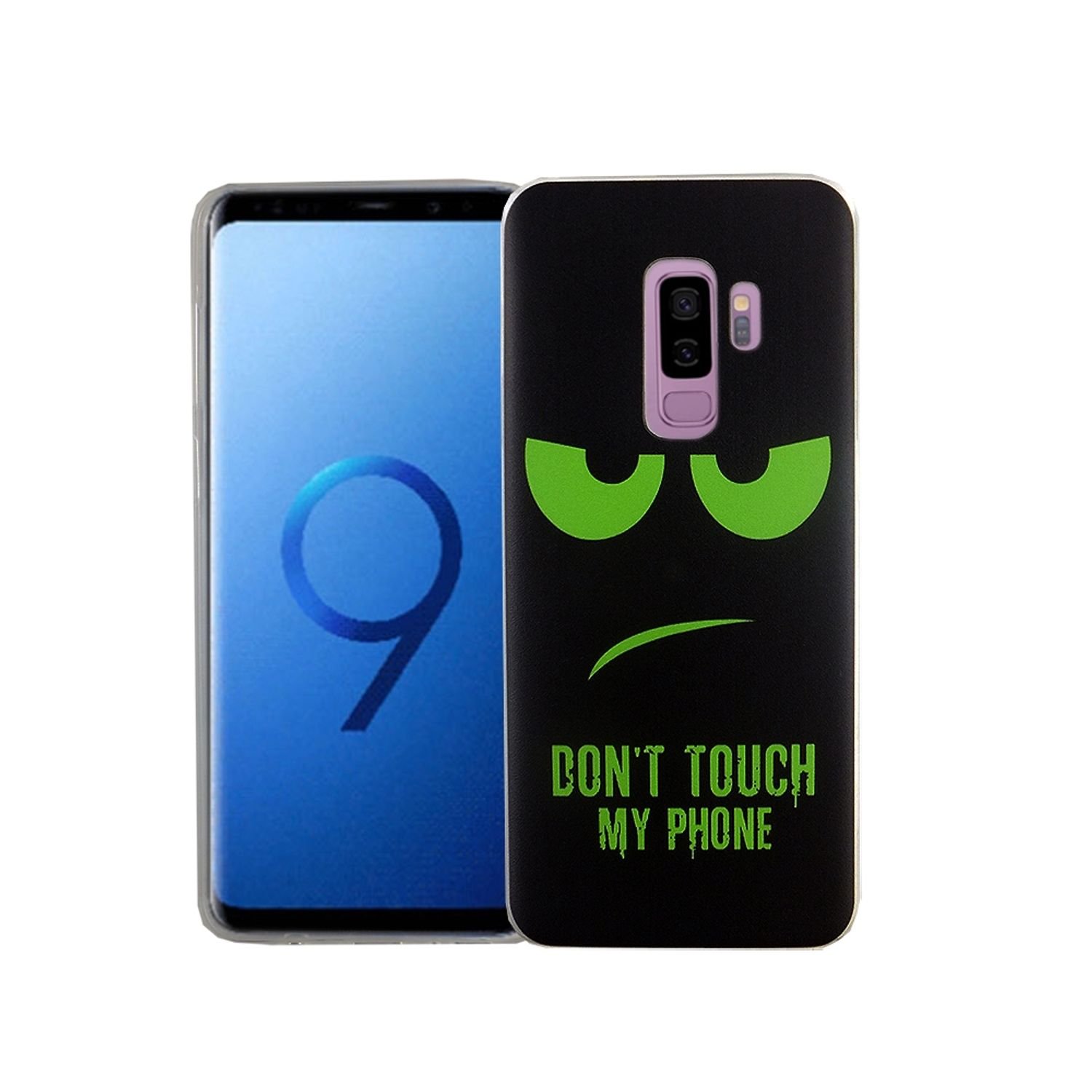 Etui na telefon komórkowy Samsung Galaxy S9+ Dont Touch My Phone Green Smartphone Cover Bumper Shell Case