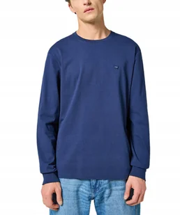 Koszulka Wrangler LS SIGN OFF TEE 112357362 Navy S - Koszulki męskie - miniaturka - grafika 1