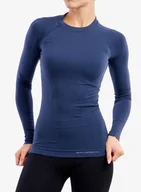 Bluzy sportowe damskie - Bluza termoaktywna damska Brubeck Active Wool L/S Shirt - jeans - miniaturka - grafika 1