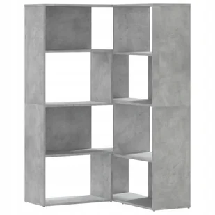 4-poziomowy regał narożny, szarość betonu, 85x85x140 cm - Regały - miniaturka - grafika 1